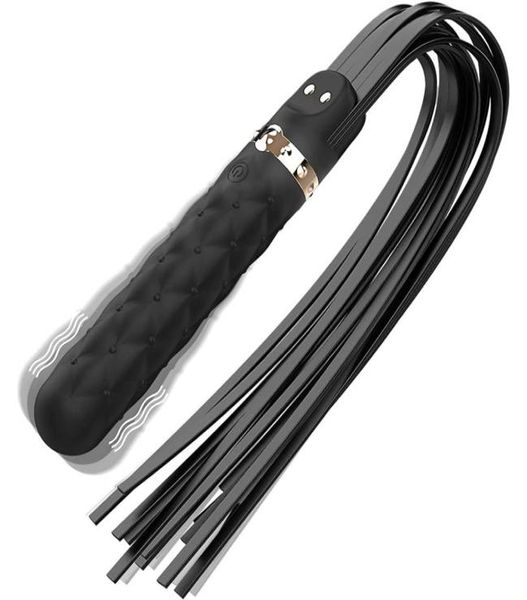 Dildos Vibratoren G Spot Wand Massagegeräte Flogger Vibration BDSM Leder Peitsche Klitoraler Erwachsener Spiel sexy Spielzeug für Paar Rollenspiel 5327511