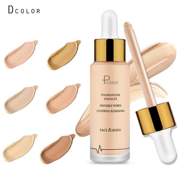 Pudaier Liquid Foundation Base base Matte Matte Liquid Concealer Copertura completa Cream Long Lunga Whitening Brighten Contour Prim2892792