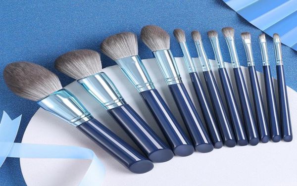 Brush de maquiagem de logotipo personalizado pincéis de beleza de luxo super soft gole de cosméticos veganos.