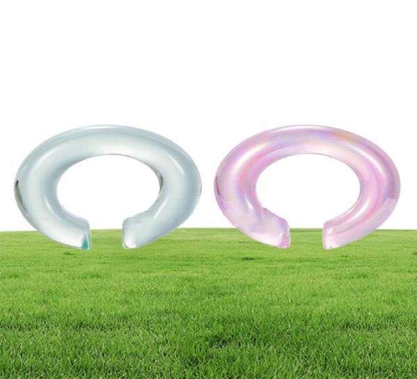 Kubooz transparentes Glasrundohrringe Ohrstöpsel Tunnel Messgeräte Körper Piercing Schmuck Expanien Ganz 6 bis 10 mm 30pcs265f5689021