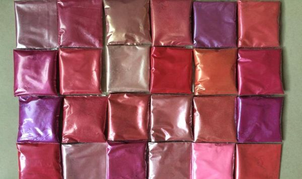 24 Cores rosa Mica Powder Pigment Conjunto para maquiagem Soofadeiro Soop Soap3531164