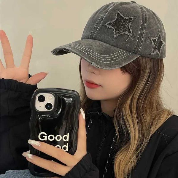 Ball Caps Womens Baseball Hat Hat Fabric Fashion Star Protection Four Seasons Outdoor Q240429