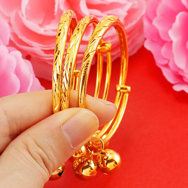 Sweet Kids Bangles Bangles Amarelo Branco Braadado de ouro fofo pulseira de pulseiras para bebês crianças crianças legal presente de aniversário