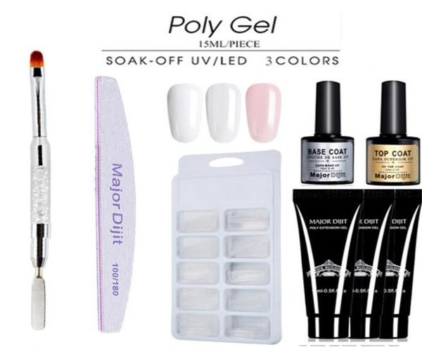 Novo conjunto de vernizes poli -gel de 6pcSset Conjunto de poli -gel Poly Gel Builder Extensão de unhas Hard Camouflage UV Lacilha Lacilha Nail25305308