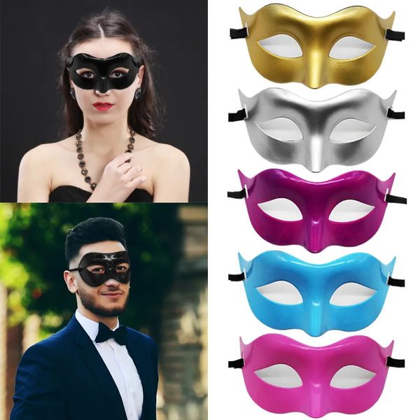 Halloween Mask Halbgesicht für Erwachsene Party Gentleman Masquerade Weihnachten Cosplay Performance Prom Dance Fun 240430