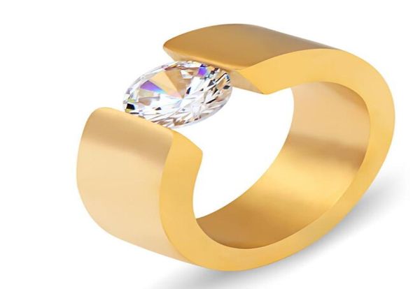 Fine Whole Set Auger Man Ring Europe e os Estados Unidos Três Coloros Zircão Black Gold Gold Rings6063578