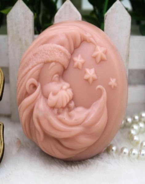 Stampi di Natale in silicone stampo stampo cappello luna da luna Babbo Natale stampi sapone fai da te Spot di cioccolato SPAFFAGGIO MAPPIONI MASSE DI NATALE MASSE T6506367