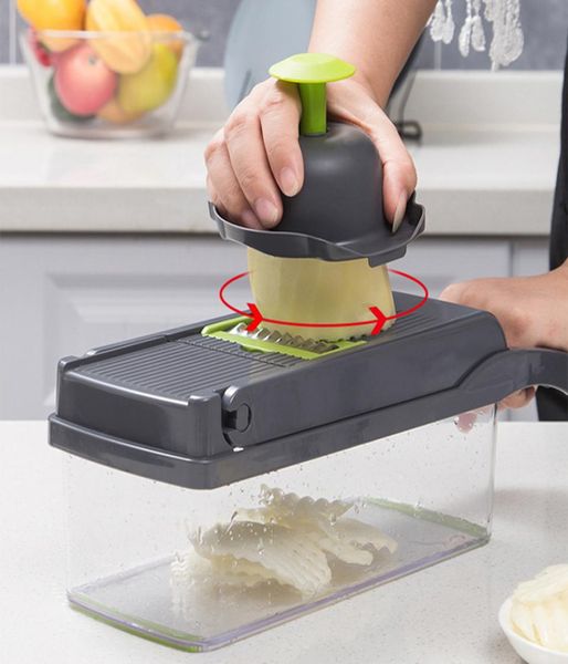 Mutfak Araçları Sebze Kesici Çok Fonksiyonlu Jelly Dicer Shredder Grater Dilimleme Artefakt Salatalık Dilimer2484761