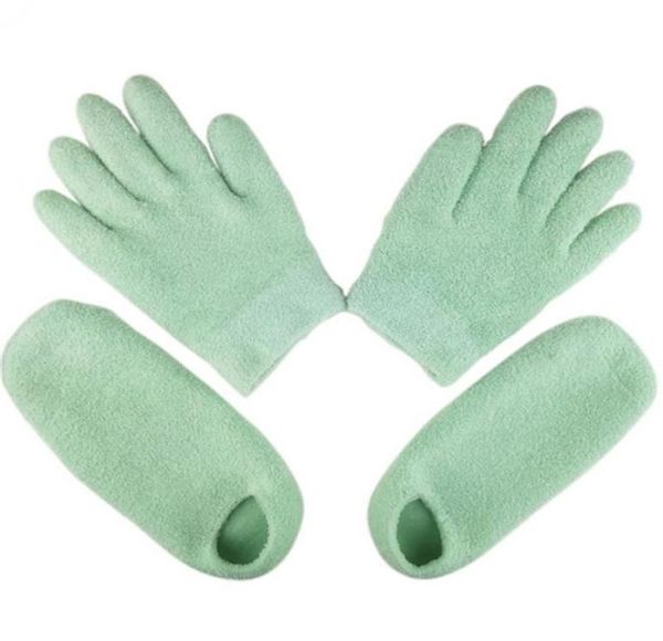 Wiederbelebung Lavendel Jojoba Öl Peeling Fußmaske Handschuhe Spa Gel Sock Feuchtigkeitsfeuchtigkeitsfeuchter Handmaske Füße Pflege Schönheit Silikon Socken24742312330129