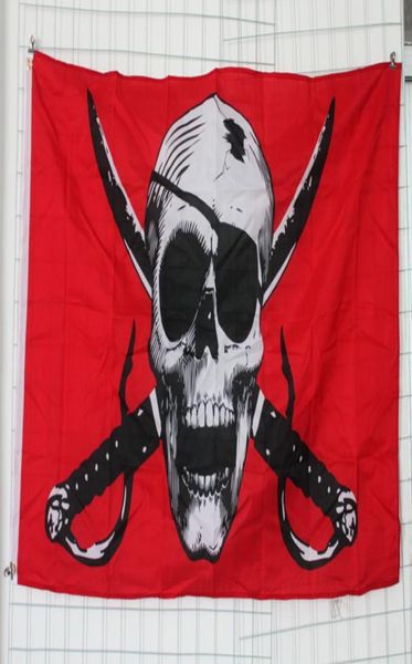 Pirata Flag 3x5 ft Crânio personalizado e cruzamento cruzado Jolly Roger FP143592229