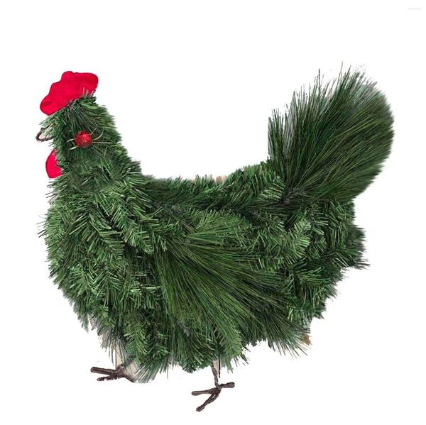 Fiori decorativi ghirlanda gallo decorazione di pollo festosi e ciondolo interno esterno sospeso#30