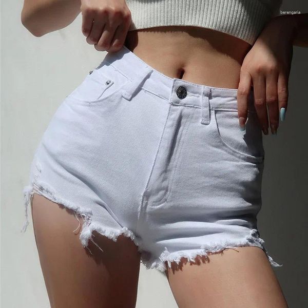 Shorts femininos rasgados buracos femininos de streetwear de jea