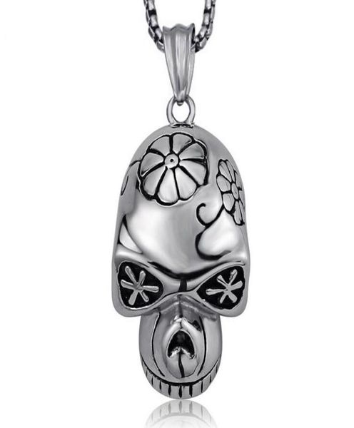 Мужские модные скелетные ожерелье с титановым стальным ретро -личностным аксессуаром Скаль Скал, модные подарки BF Ювелирные изделия9260255