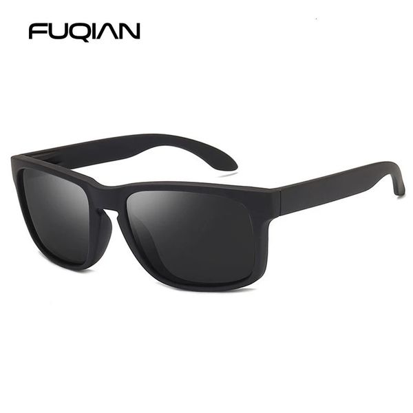 Klassische Modequadratpolarisierte Sonnenbrille Männer Vintage Plastik Männlich männlicher Sonnenbrille stilvolle schwarze schwarze Outdoor -Sporttöne UV400 240423