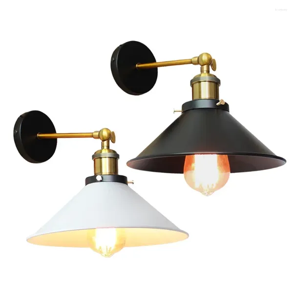 Lampada a muro retro moderno illuminazione nera industriale per camera da letto decorazione cucina corridoio