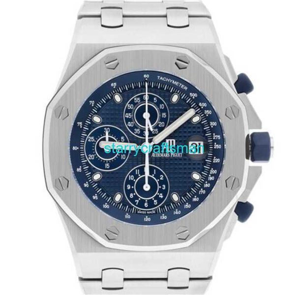 Роскошные часы APS Factory Audemar Pigue Royal Oak Offshore Blue Dial Mens Watch 26237ST OO.1000ST.01 STWC