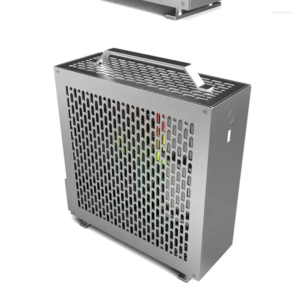 Tabela de mesa em estoque mini a24-v5 2.0 slot dual slot single dica 1U Fonte de alimentação ITX Chassi chanfro de dupla face