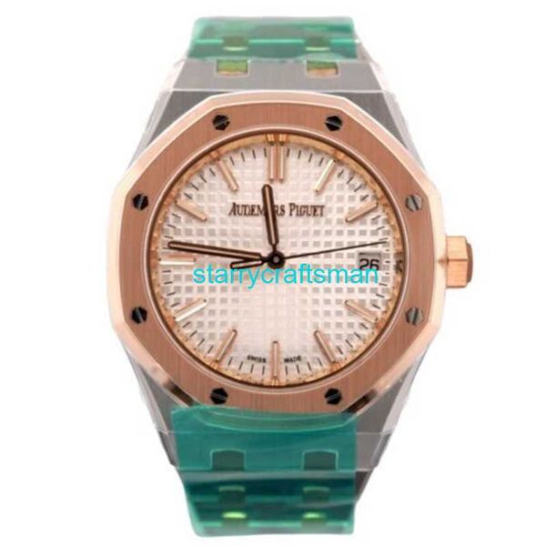 Orologi di lusso APS Factory Audemar Pigue Royal Oak 37mm 18K Orologio in oro rosa bianco Rif. 15550SR ST8E