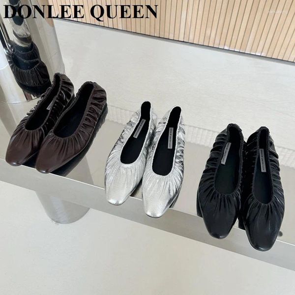 Lässige Schuhe weiche Frauen Loafer weibliche Wohnungen Ballett Mode runde Zehen 2024 Ankunft flach Mary Jane Elastic Ballerina
