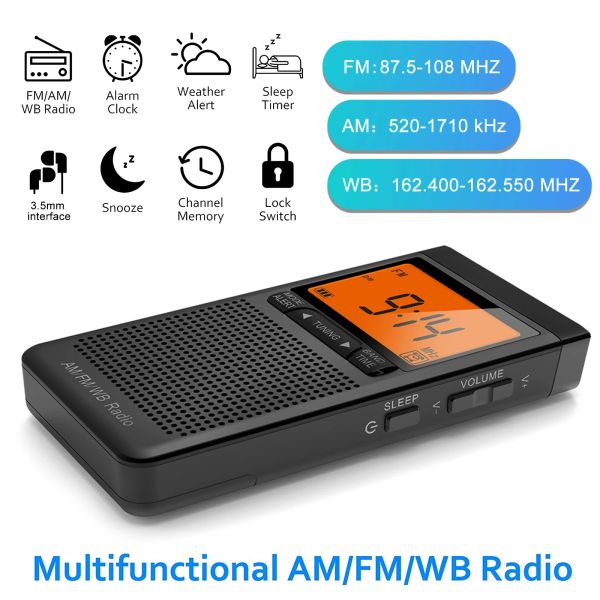 Radio AM FM Radio Battery Operated Radio Portable Pocket AutoSearch Notfall