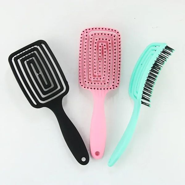 Accessori da barbiere Capelli pettine setole nylon spazzola bagnata ricci bagni ridotto per la spazzola per capelli che stirpano gli accessori per capelli