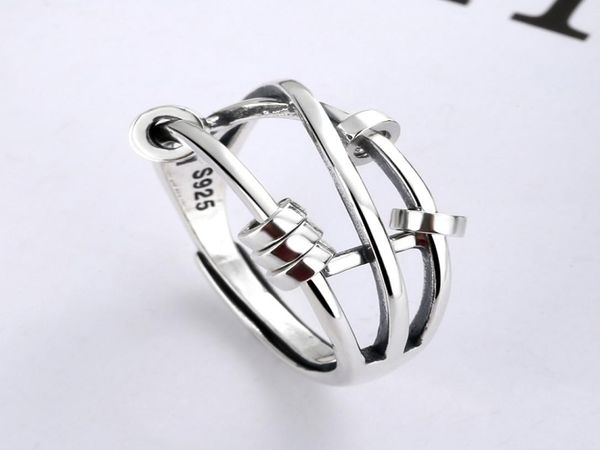 S925 Sterling Silver Fashion Women Drei Ringe Smart Index Finger Ringtransship Multicircle -Überwachungsperlen Wunsch SILVE6477713