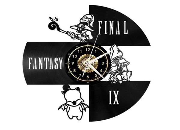 Final Fantasy Black Record relógio de parede Arte da parede decoração artesanal de personalidade Tamanho do presente de 12 polegadas cor preto277q6359167