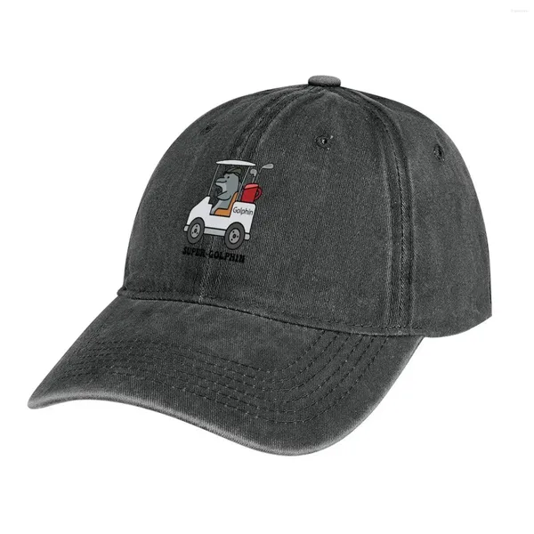 Berets Super-Golphin Cart T-Shirt für Herren Frauen Cowboy Hat Party Custom Golf Wear Männer Frauen