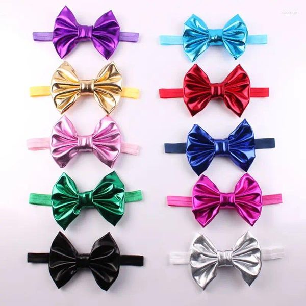 Accessori per capelli foddsi 10pcs/lotto arrivo metallico messy big bow heads gust a banda per capelli elastici ragazze a67