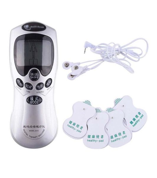 4 cuscinetti elettrodi Decine Agopuntura Massager Digital Electric Full Body Massager Digital Therapy Machine2795611