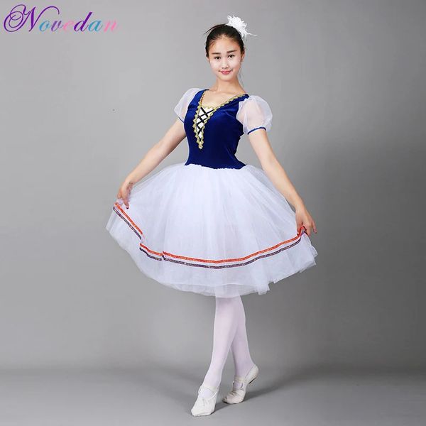 Giselle Ballett Langes Tutu Swan Lake Ballet Kostüm Erwachsene Frauen professionelle romantische Kleiderballerina Kinder Kinder Tanzkleidung 240426