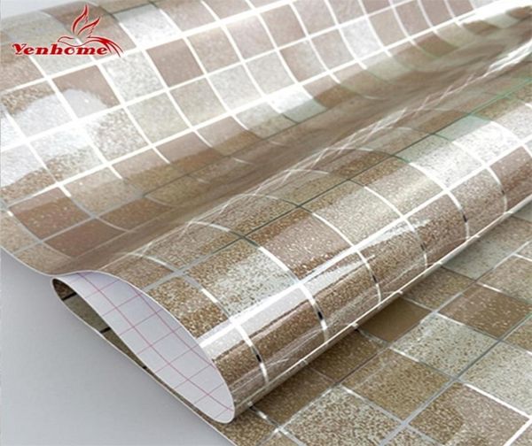 Modern PVC PVC Auto adesivo papel de parede papel de parede de parede cozinha de mosaico impermeável adesivos de telha decoração de casa adesivos de parede y2001034132229