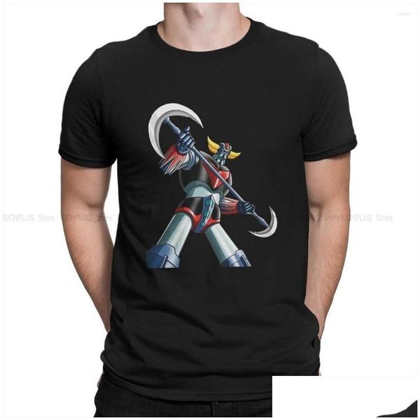 Camisetas masculinas masculas camisetas ufo robôs grendizer criativo camiseta para homens superpoty redond round polyster camisa hip hop roupas de presente dr dhbzo