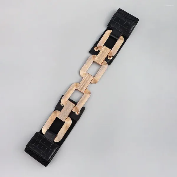 Ремни эластичных широкополосных ремней для пояса металлической геометрической формы украшения PU аксессуары