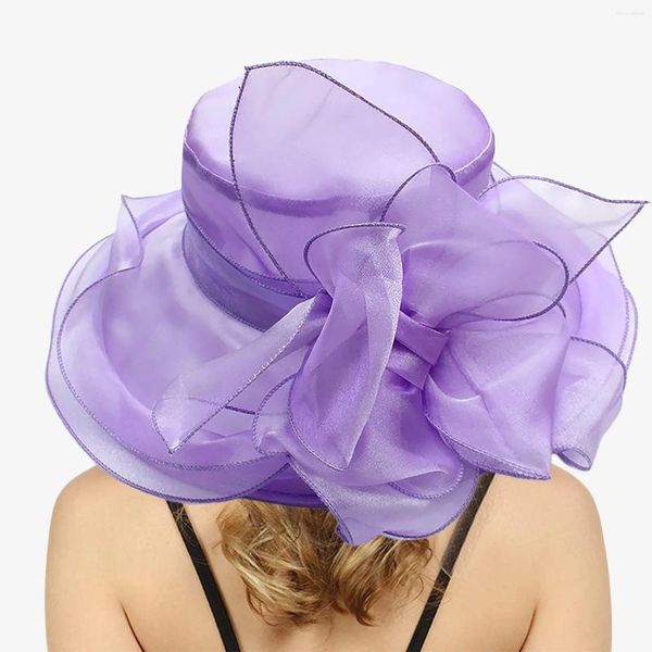 Geniş Memul Şapkalar Kadınlar İçin Zarif Kuş Gözlemciliği Çiçek Gelin Duş Şapkası Güneş Plajı Sombrero Sol Hombre Büyük El Yapımı