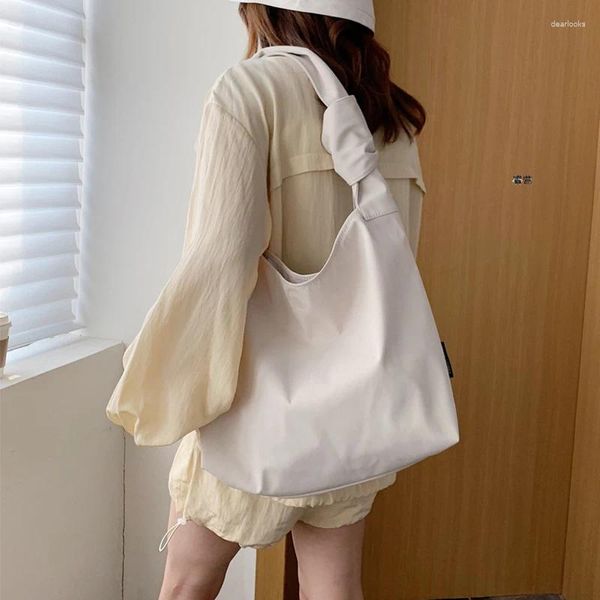 Sacchetti da sera BASSA CONSAGLIA PASSAGGIO Giapponese in stile coreano Cro-body Ins Nylon Shopping Borse Messenger Knoted Tote