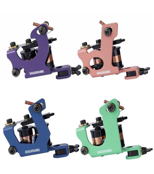 4 pezzi Dragonhawk Tattoo Machines Set di pistole da colorare di foderatura a foderatura