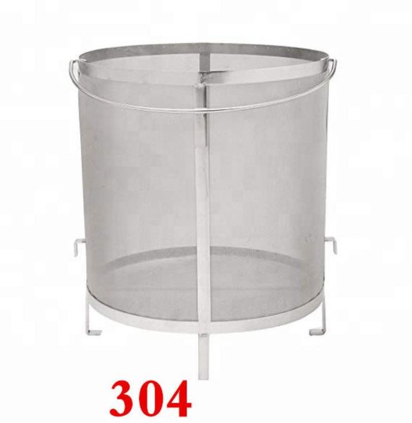 304 Edelstahl Bier Weinhaus Hausbrauen Filter Korbfästerstange Barware -Werkzeuge Filtertasche für Jelly Marmelade Homebrew Barrel T6630954