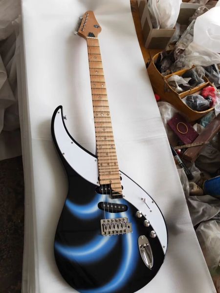 Loja personalizada 29 trastes guitarra elétrica céu iii guitarra guitarra preto bordo bordo braço de outidos de hardware cromo guitarra profissional guitarra