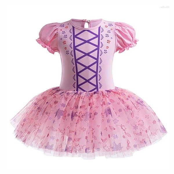 Стадия носить розовое платье танцовщицы девочки Fairy Tutu Ballet Dance Costum
