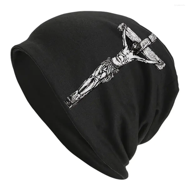 Berets Christian Skulies Beanies Caps Cristo Cruz Cruz Design Fino Hat Bonnet Hats Homem Homem Hip Hop Ski Cap