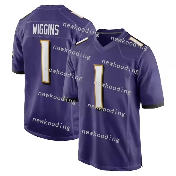 2024 Новый драфт первого раунда игры игр для футбольных майки 1Nate Wiggins Jersey Men's Women's Youth Game Custom S-6xl