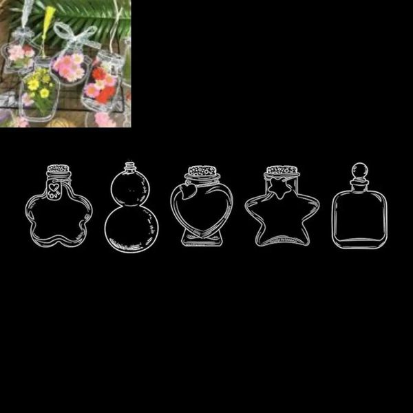 Fiori secchi per la laurea segnali di fiori secchi trasparenti segnali di bottiglia per bambini amanti della pagina di fiori segnalibri