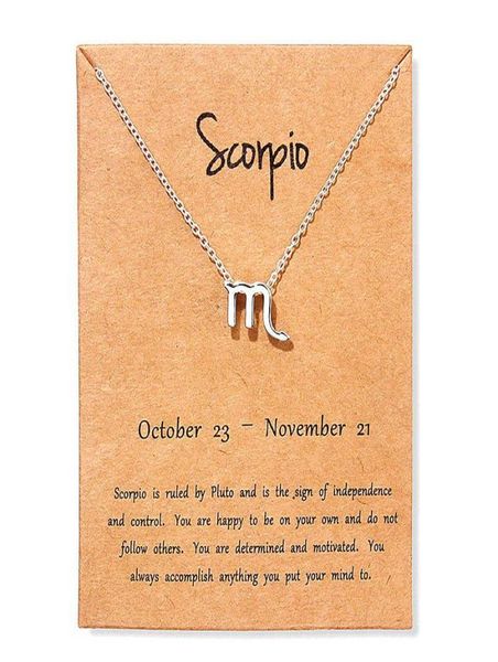 Donne 12 oroscopio Segno zodiacale Colora di colore oro Colora Taurus Aries Leo 12 Constellazioni gioielleria per bambini Gifts di Natale8376063