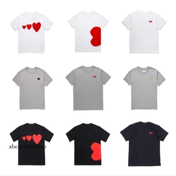 Spielen Sie Herren T -Shirt Designer CDGS Stickerei Red Heart Commes Des Shirt Casual Women Shirt Badge Quanlity Summer Lose Oversize Tee 684