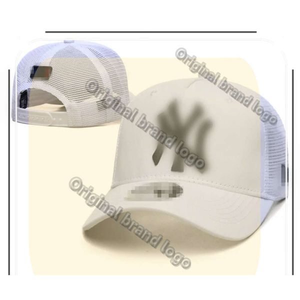 Yankee Jersey Cap Carta de design de moda New York Men Hats Capas de bola de beisebol para homem Mulher Ajustável Capéu de caçamba grisões Dome Top Quality Cap YN 881