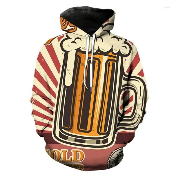 Herren Hoodies 3D bedruckte europäische Biere Hoodie für Männer Kleidung Fashion Deutsches Bierfest Graphic Sweatshirts Lustige Party Frauen Pullovers