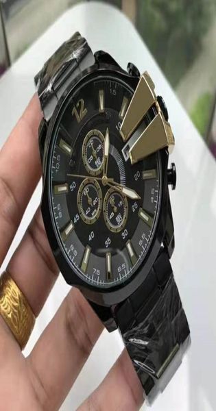 HAVISTA DE GOLD CASual DZ 4360 relógios pretos Mens Big Dial Large Chefe Cronograph Sports Sports Sports Sports Watches O5413891