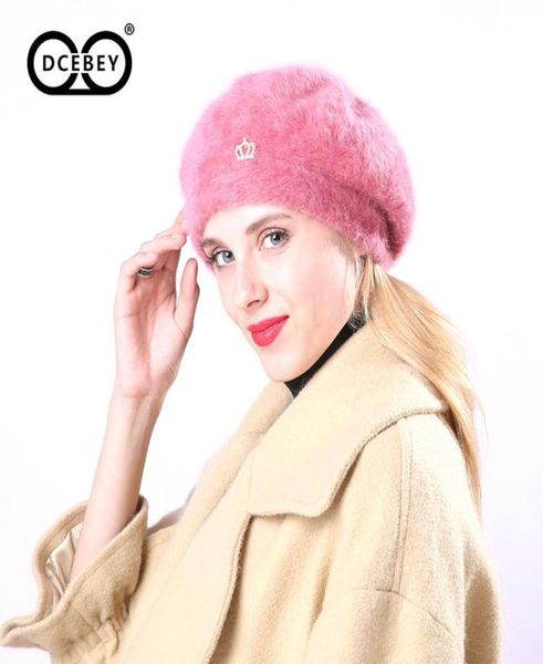 Dcebey inverno corona chic chic solida per donna protezione per le orecchie di cappello ledie da donna berretto da donna berretto Cappello Cap4929536