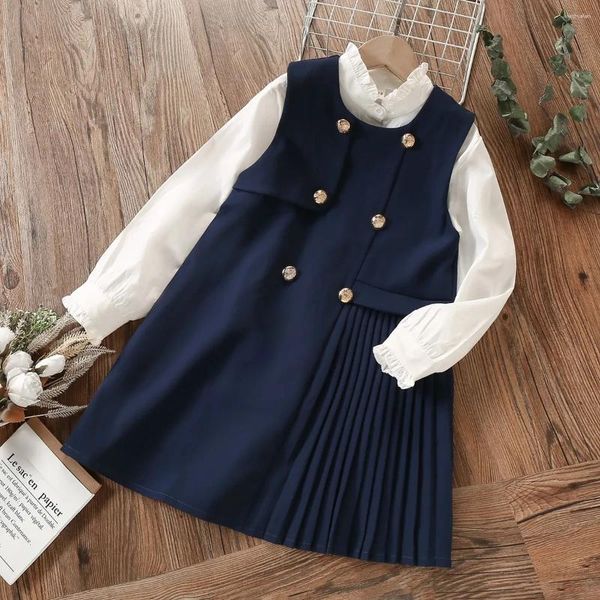 Girl Dresses Kids for Girls abbigliamento a manica lunga primavera autunno adolescenti abiti da costume da scuola per bambini Vestido 8 9 10 11 12 anni